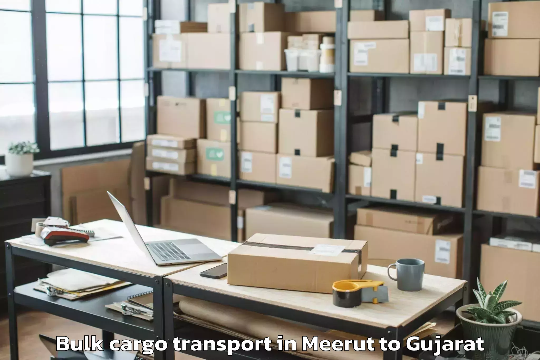 Book Meerut to Jhulasan Bulk Cargo Transport Online